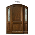 10% discount modern oak pine cherry solid wood arched veneer french entry doors designs